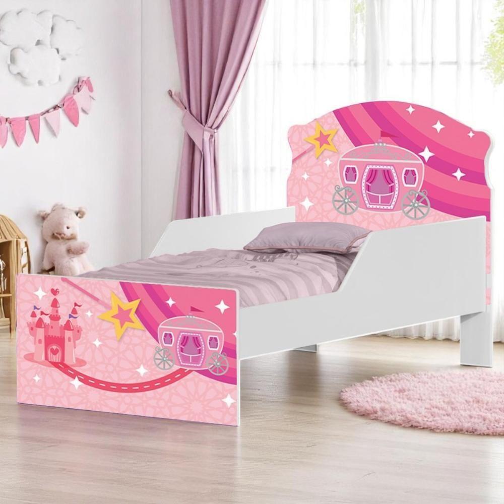 Cama Infantil Tick Carruagem E Castelo Com Colchão - 1