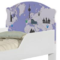 Cama Infantil Tick Mapa De Viagens Com Colchão