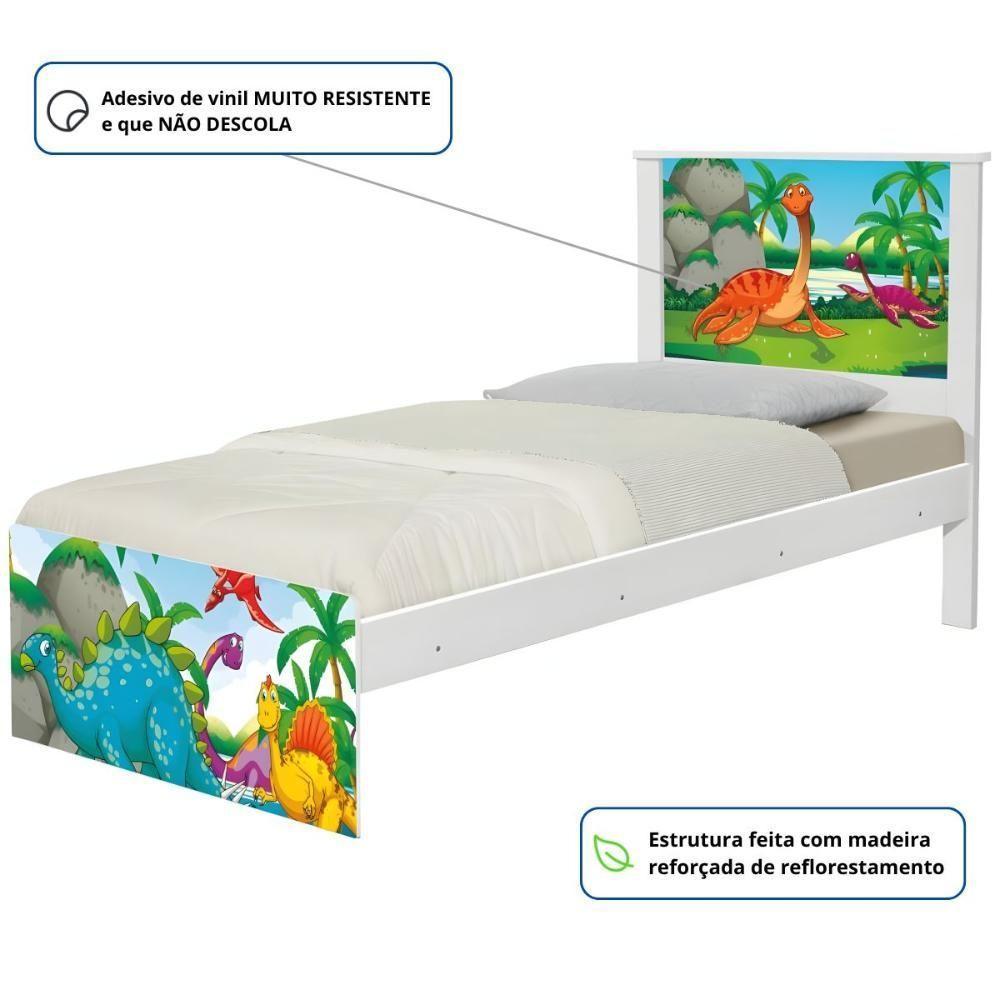 Cama Solteiro Hop Terra Dos Dinossauros Com Colchão - 2