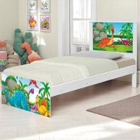 Cama Solteiro Hop Terra Dos Dinossauros Com Colchão - 1