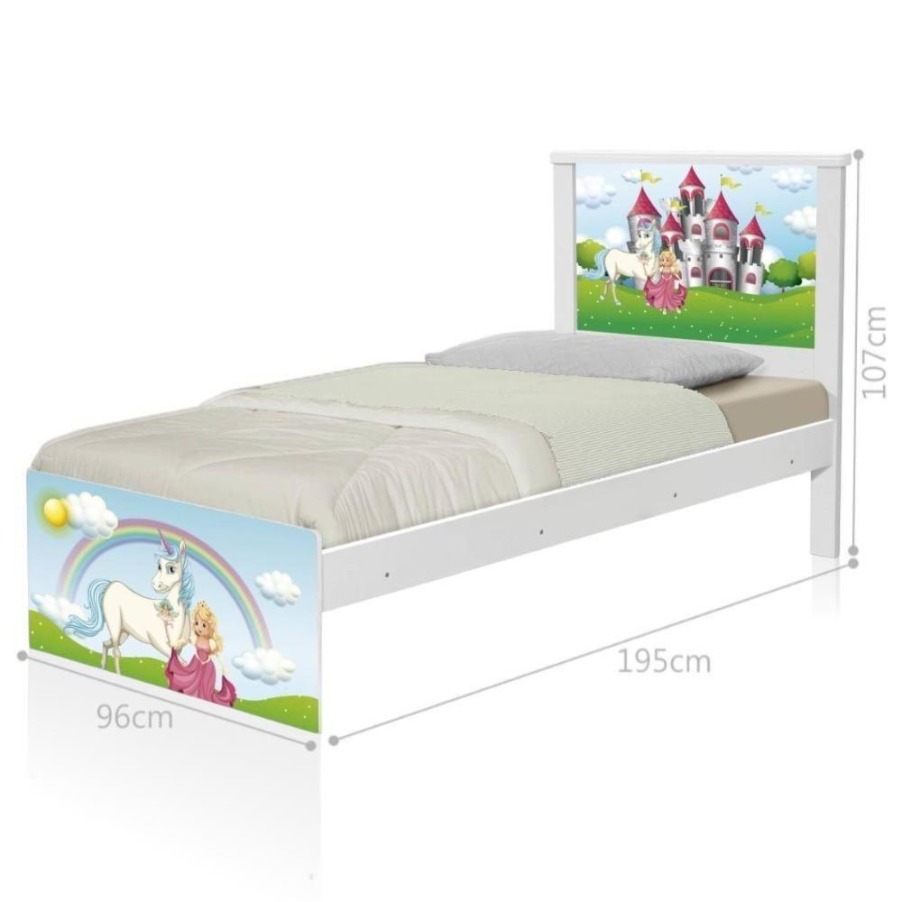 Cama Solteiro Hop Com Cabeceira Princesa Encantada - 2