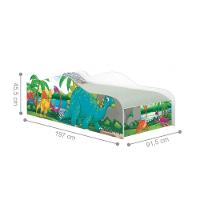 Cama Solteiro Glow Dinossauro No Lago Solteiro Com Colchão - 3