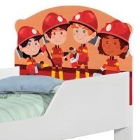 Cama Infantil Tick Usinho Bombeiro Com Colchão
