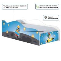 Cama Solteiro Glow Astronauta E Foguete Solteiro Com Colchão - 2
