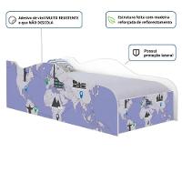 Cama Solteiro Glow Mapa De Viagens Solteiro Com Colchão - 2