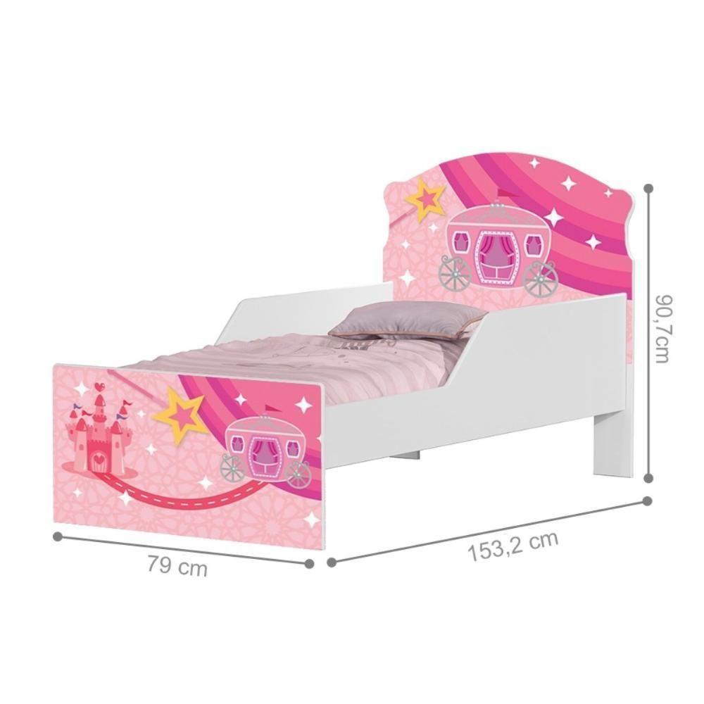 Cama Infantil Tick Carruagem Princesa Rosa - 2