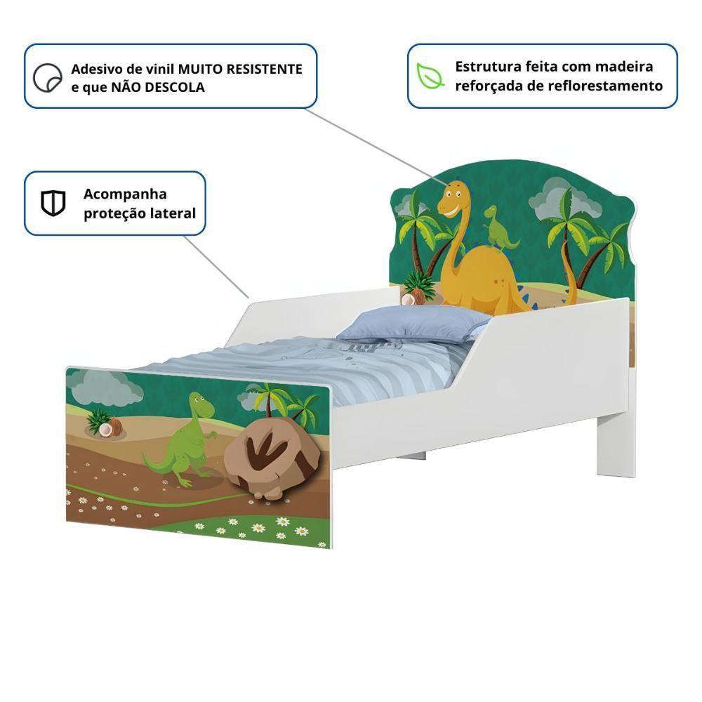 Cama Infantil Tick Dinossauros Com Colchão - 2