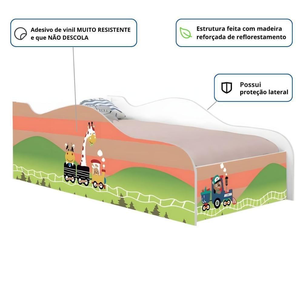 Cama Infantil Glow Trenzinho Com Colchão - 2