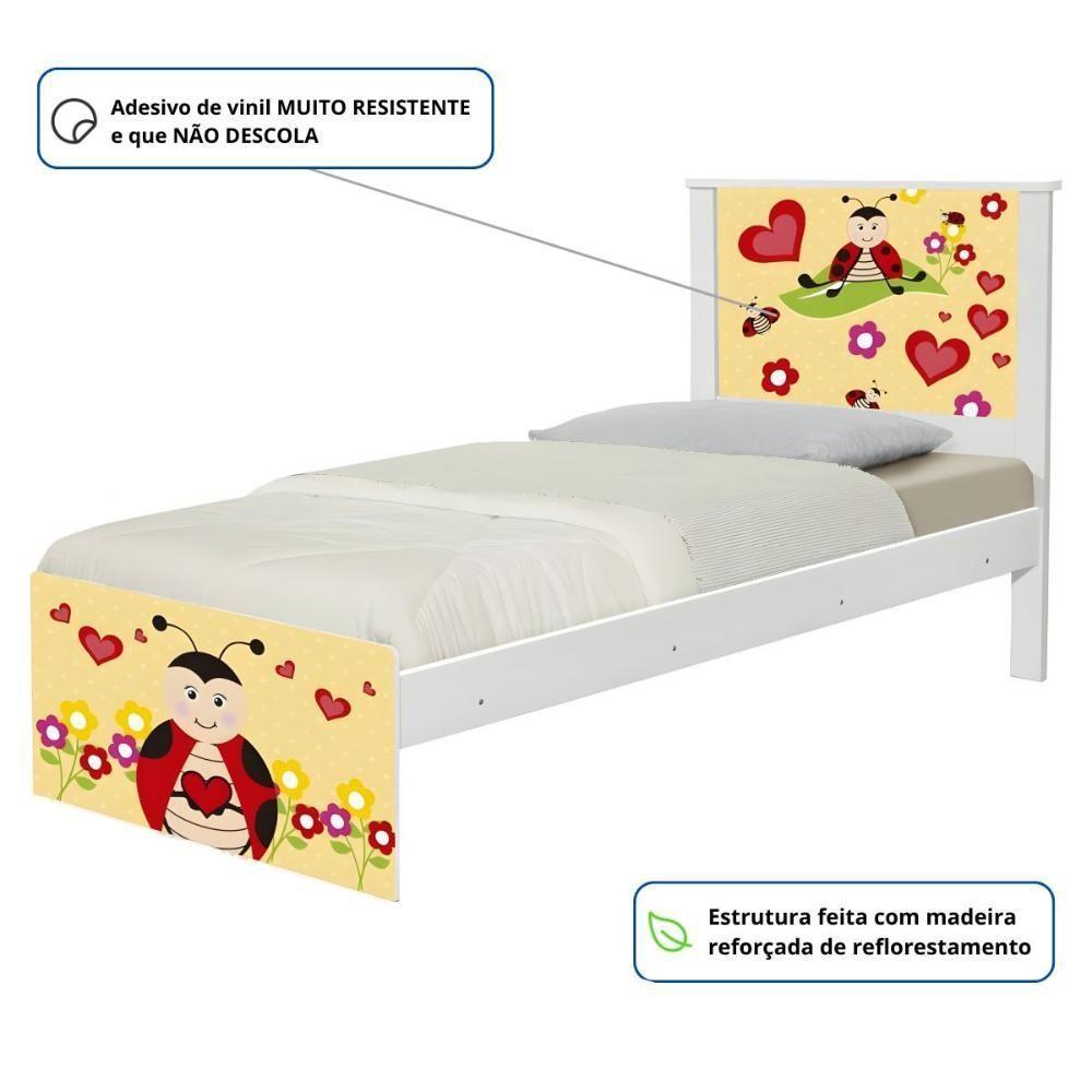 Cama Solteiro Hop Joaninha Com Colchão - 2