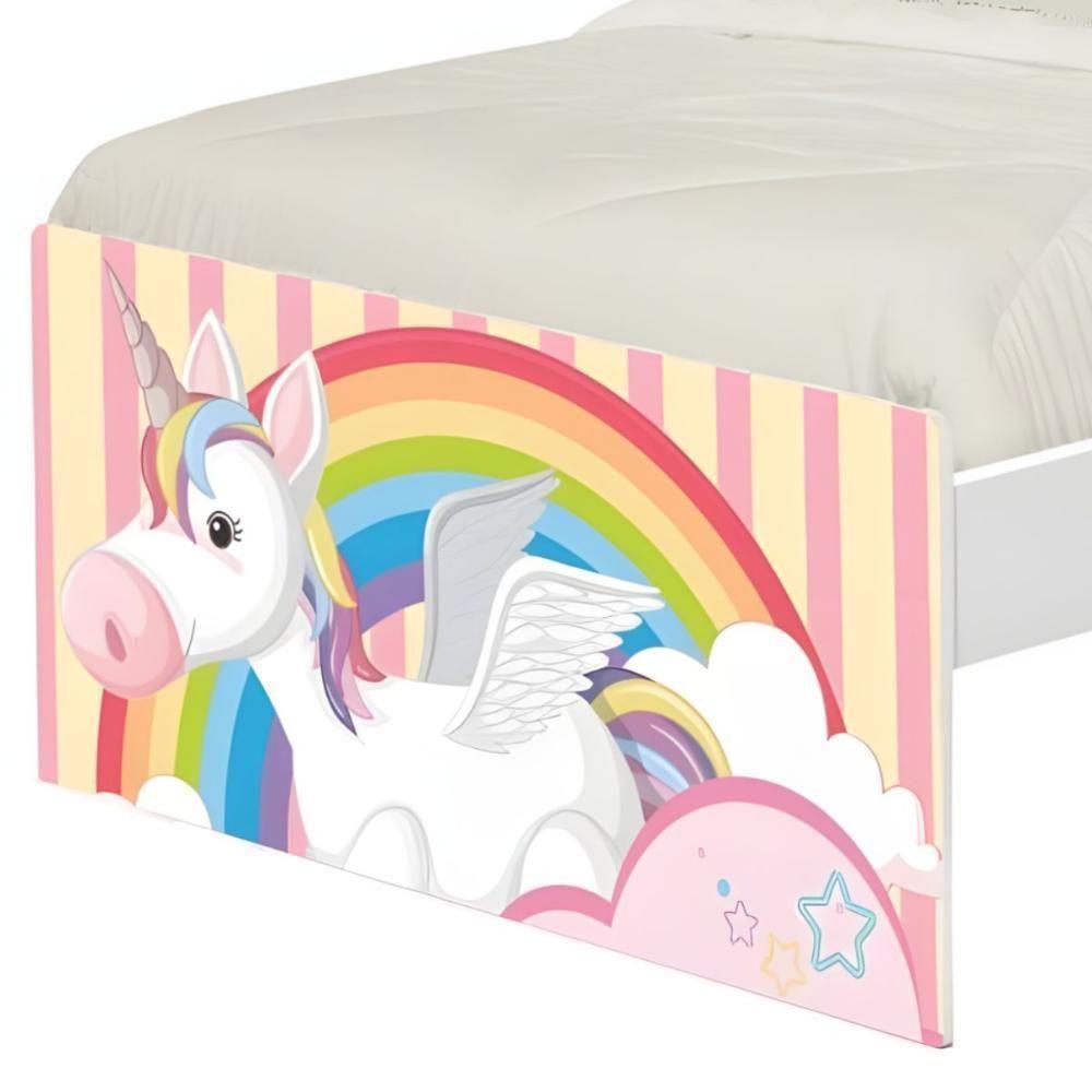Cama Solteiro Hop Com Cabeceira Unicórnio Meigo - 5