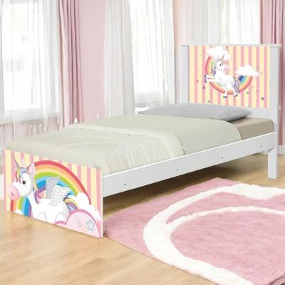 Cama Solteiro Hop Com Cabeceira Unicórnio Meigo