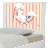 Cama Solteiro Hop Com Cabeceira Unicórnio Meigo
