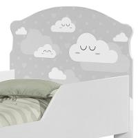 Cama Infantil Tick Nuvens Cinza Com Colchão - 2