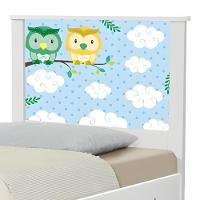 Cama Solteiro Hop Com Cabeceira Corujinhas