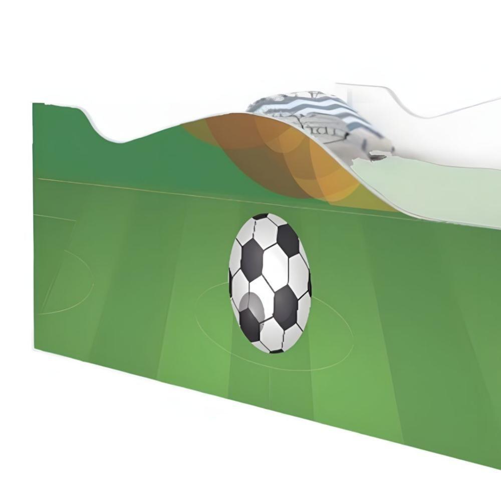 Cama Solteiro Glow Campo De Futebol Solteiro Com Colchão - 4