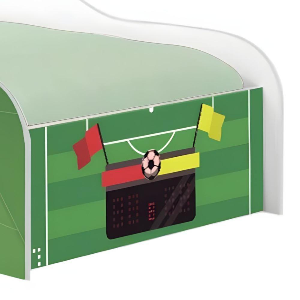 Cama Solteiro Glow Campo De Futebol Solteiro Com Colchão - 5
