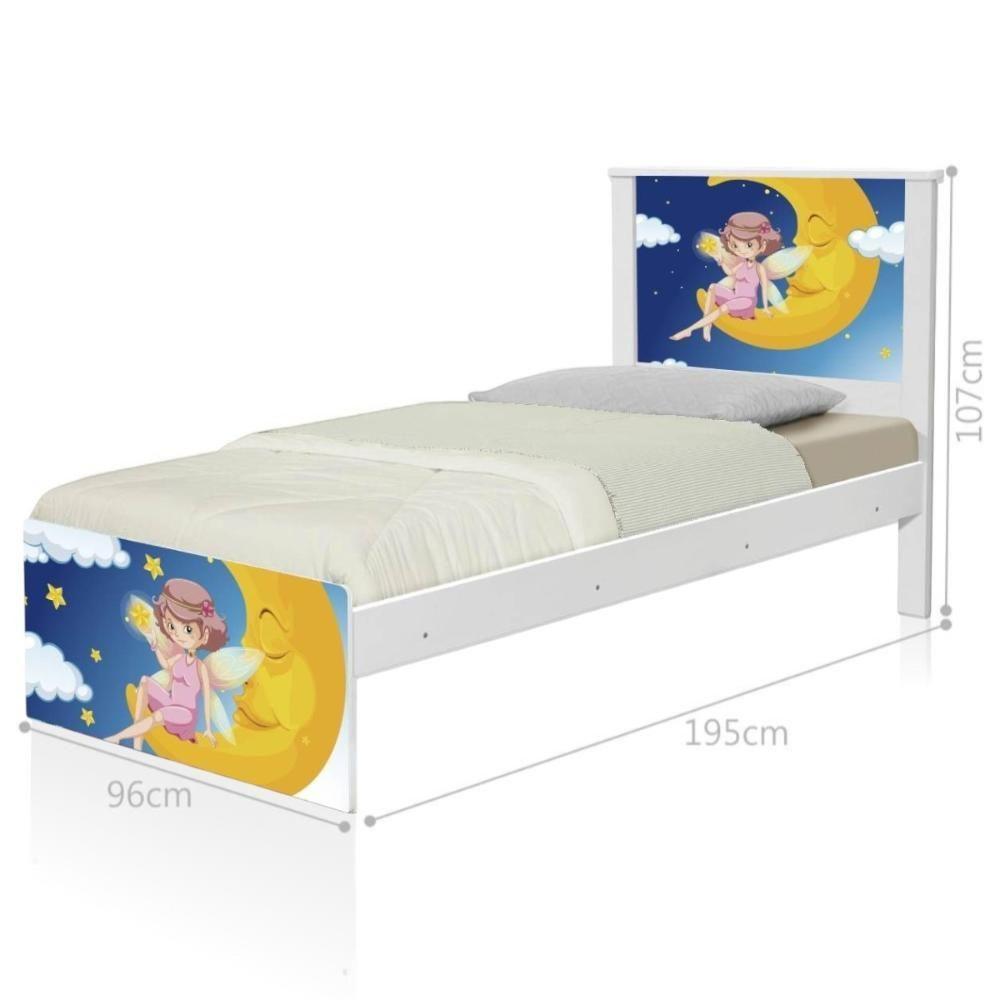 Cama Solteiro Hop Com Cabeceira Fadinha Encantada - 2