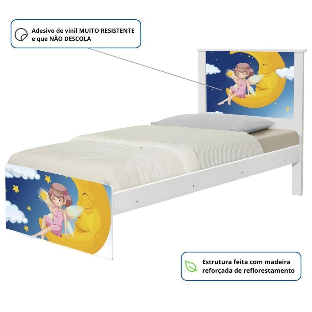 Cama Solteiro Hop Com Cabeceira Fadinha Encantada - 3