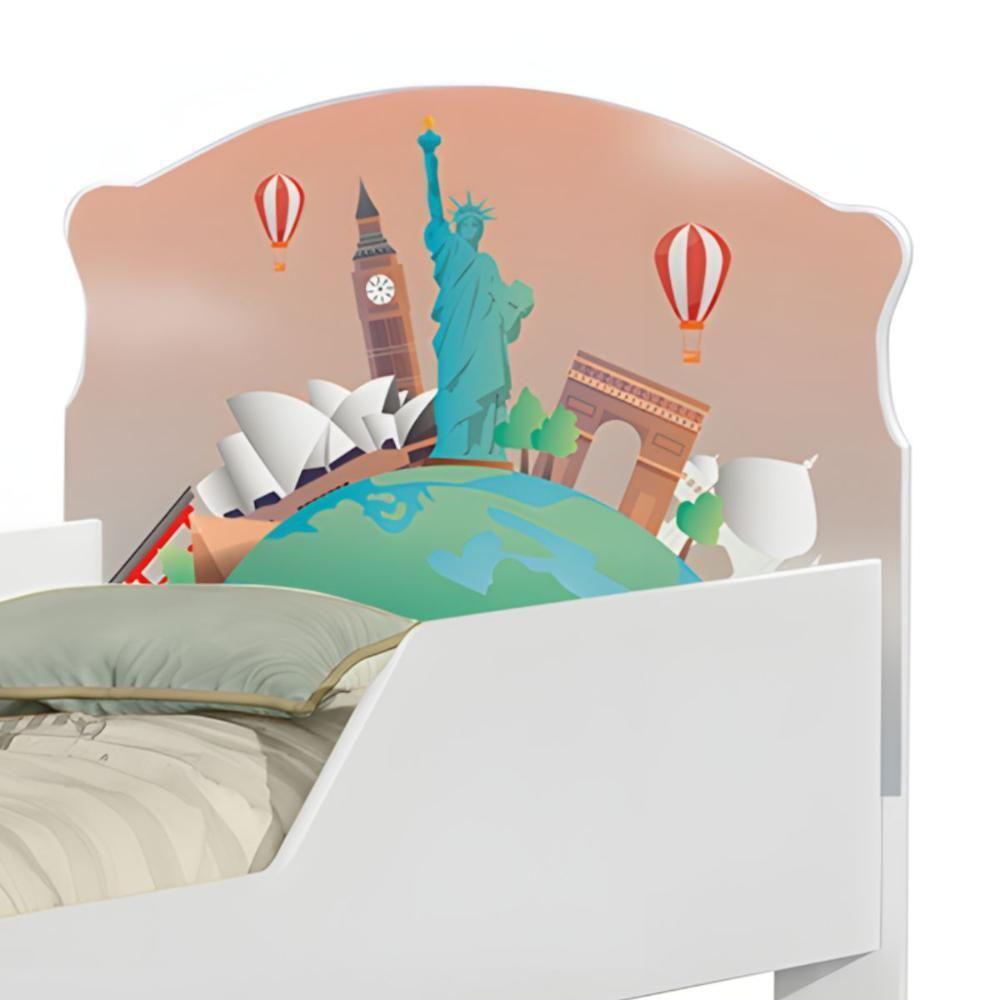 Cama Infantil Tick Volta Ao Mundo Com Colchão - 4