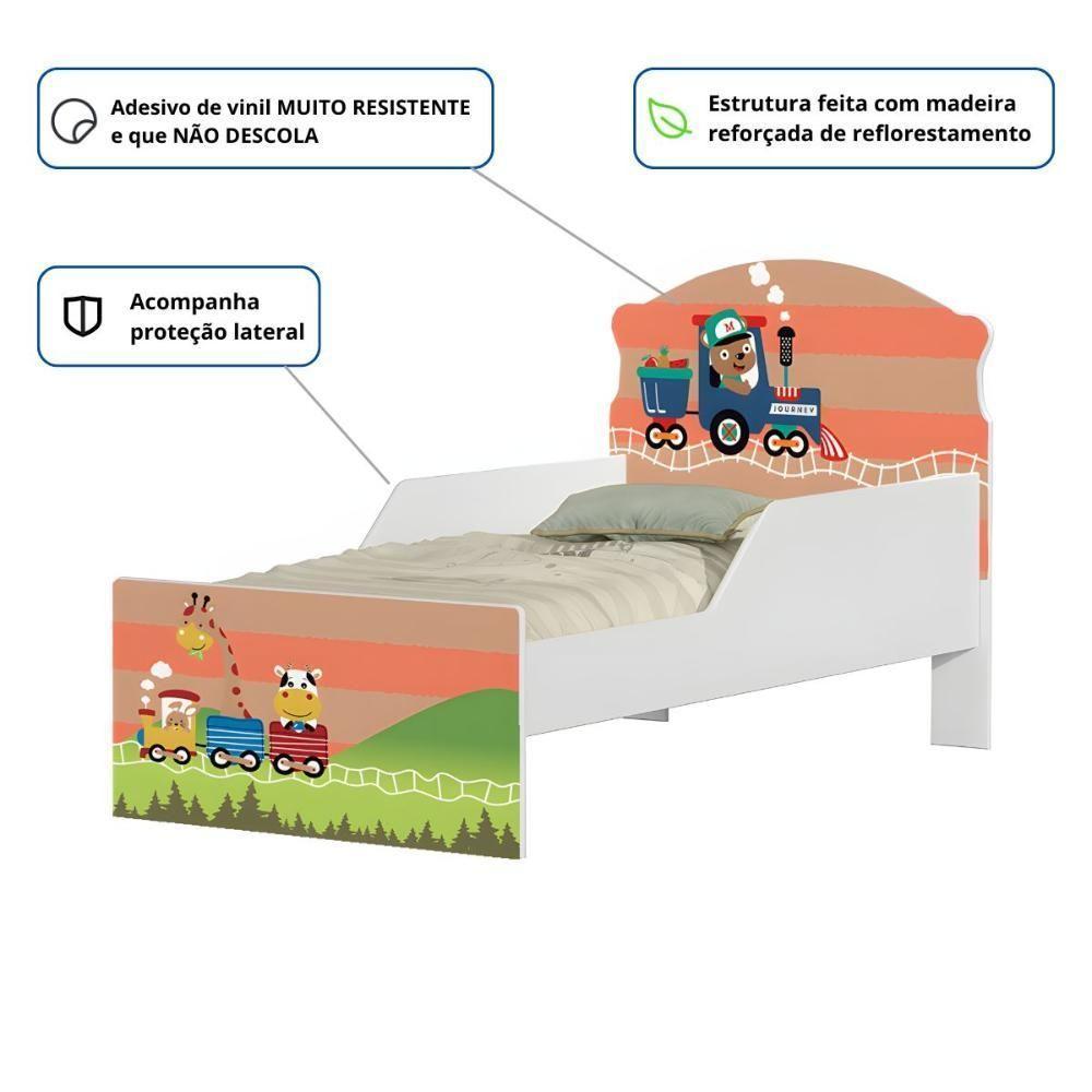 Cama Infantil Tick Trenzinho Com Colchão - 2