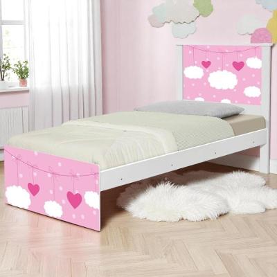 Cama Solteiro Hop Nuvens Menina Com Colchão