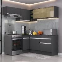 Armário De Cozinha Completa De Canto Mp2094.898 Preto/branco - 1