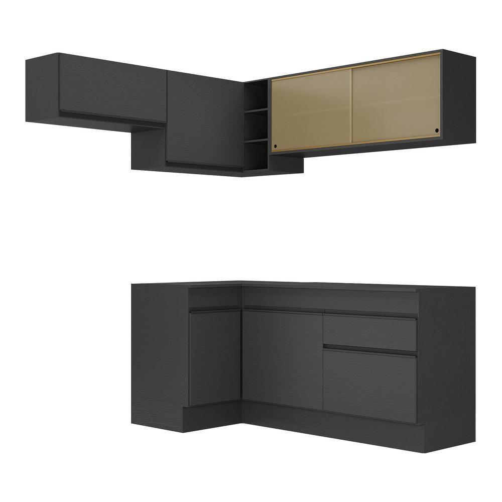 Armário De Cozinha Completa De Canto Mp2094.895 Preto - 2