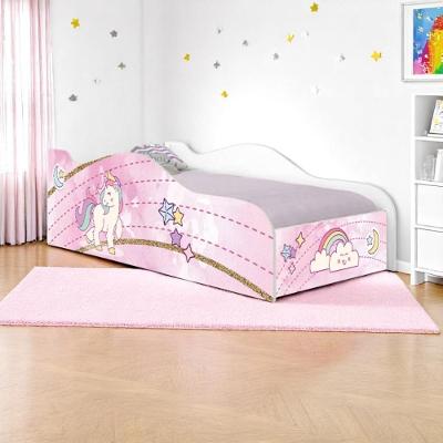 Cama Solteiro Glow Unicónio Rosa Solteiro Com Colchão