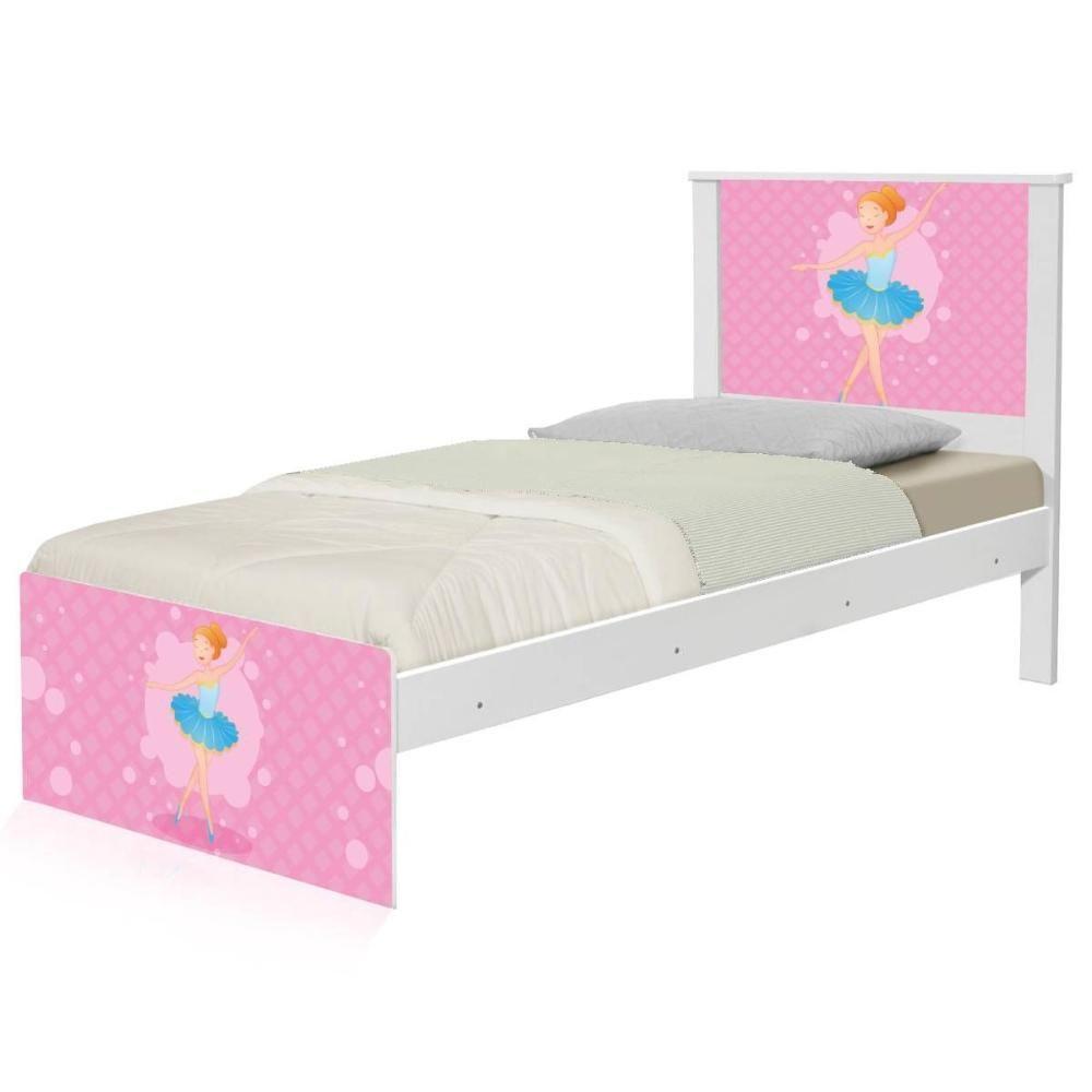 Cama Solteiro Hop Com Cabeceira Bailarina Clássica - 6