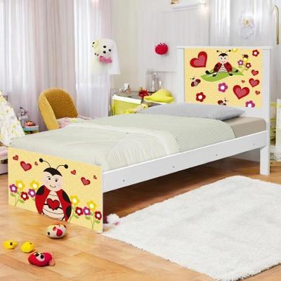Cama Solteiro Hop Com Cabeceira Joaninha
