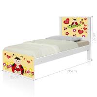 Cama Solteiro Hop Com Cabeceira Joaninha - 2