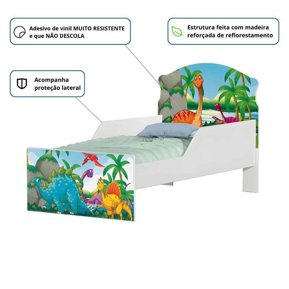 Cama Infantil Tick Dinossauro No Lago Com Colchão - 2