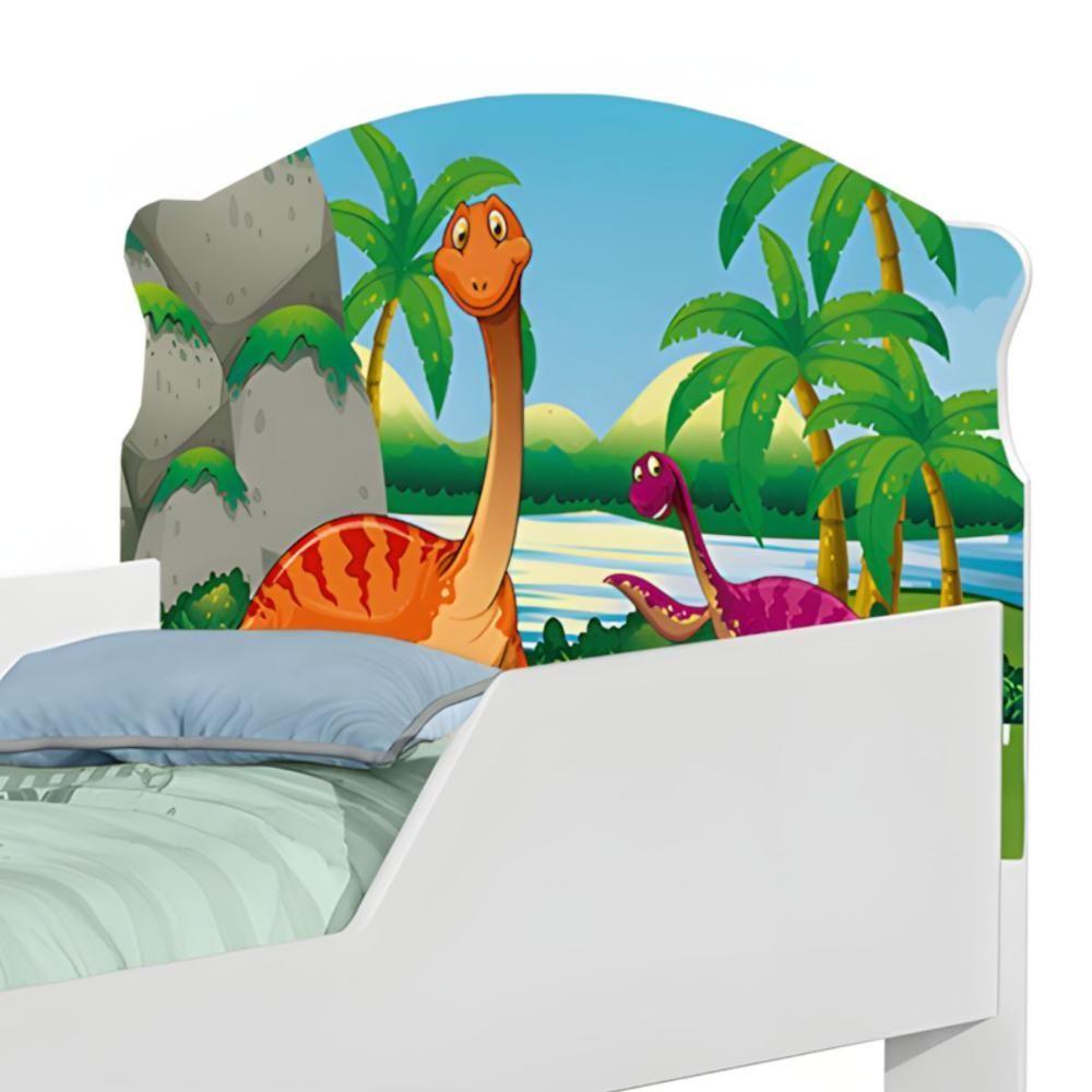 Cama Infantil Tick Dinossauro No Lago Com Colchão - 4