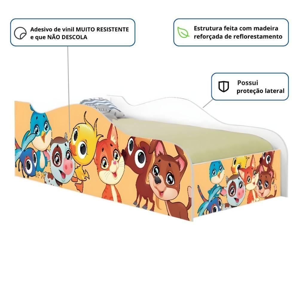 Cama Infantil Glow Bichinhos Com Colchão - 2