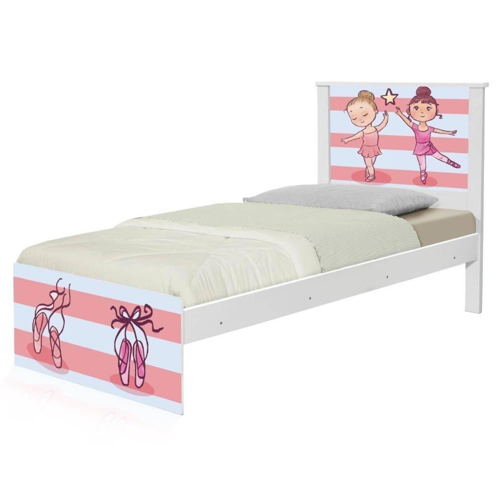 Cama Solteiro Hop Com Cabeceira Bailarinas - 6
