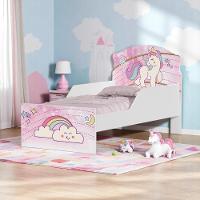 Cama Infantil Tick Unicónio Rosa Com Colchão - 1