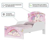 Cama Infantil Tick Unicónio Rosa Com Colchão - 2