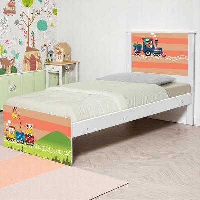 Cama Solteiro Hop Com Cabeceira Trenzinho
