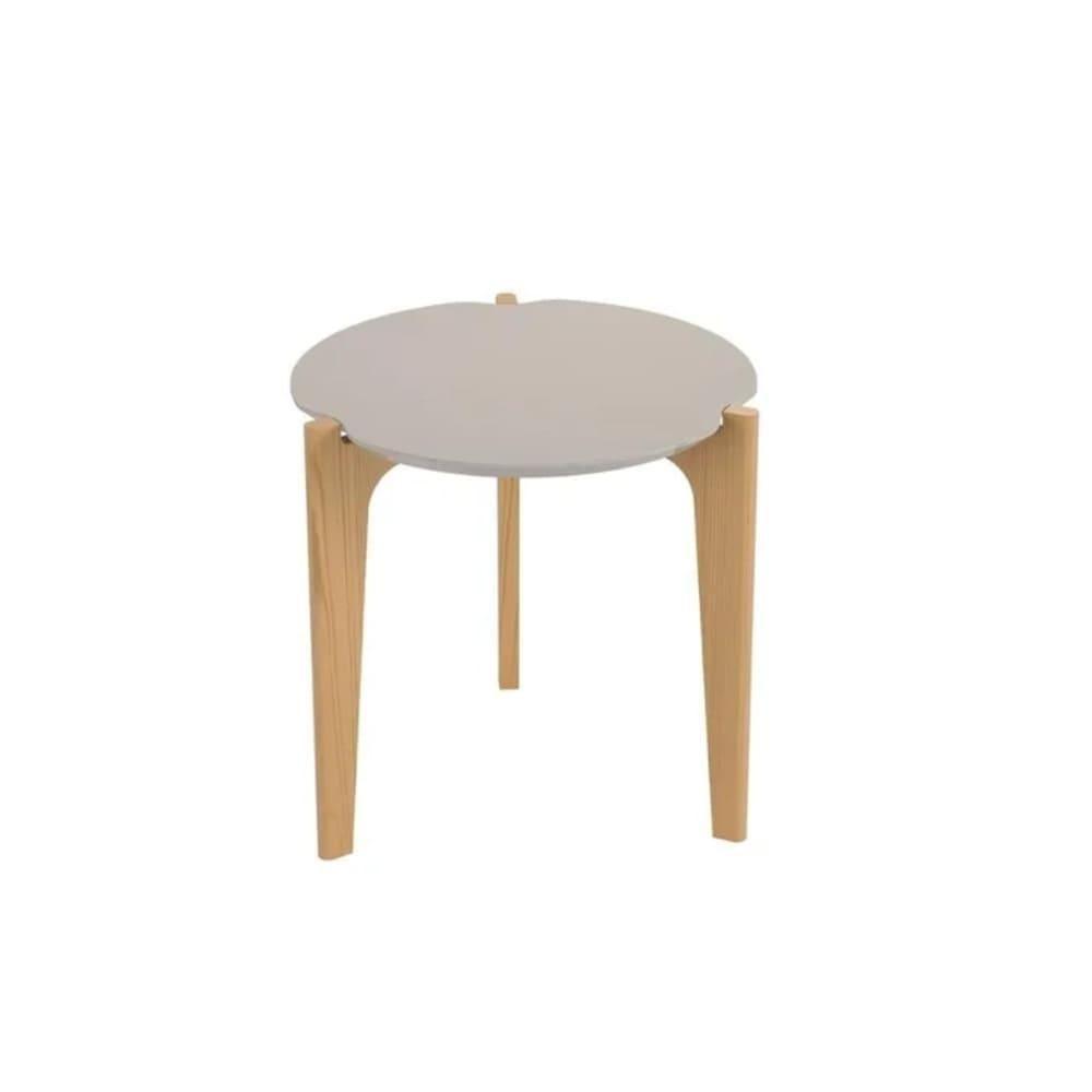 Mesa Lateral Tchequia Off White Perolizado-freijo - 3