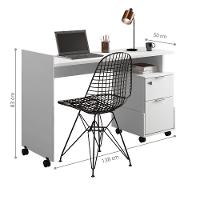 Mesa De Computador Australia Branco Brilhante - 2