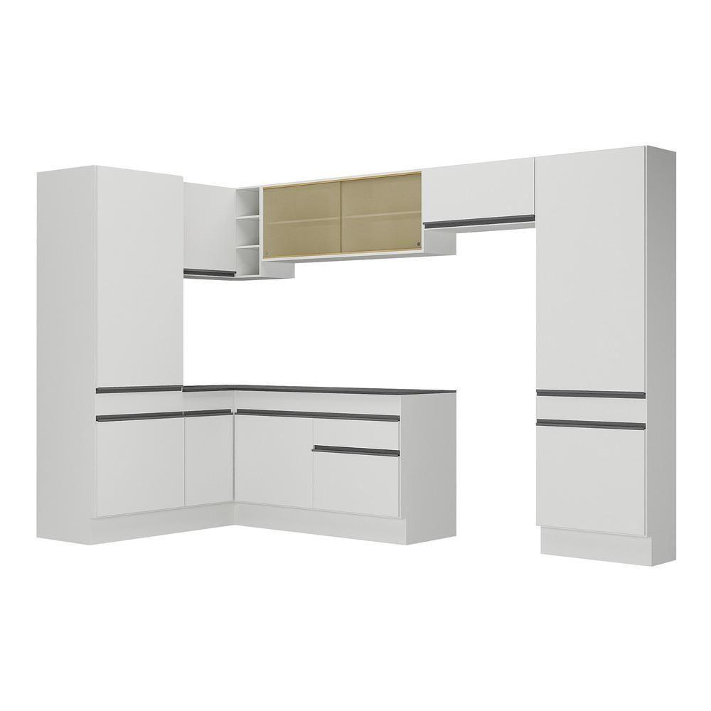 Armário De Cozinha Completa De Canto Mp2090.964 Branco/preto - 2