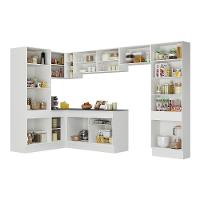 Armário De Cozinha Completa De Canto Mp2090.964 Branco/preto - 3