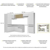 Armário De Cozinha Completa De Canto Mp2090.964 Branco/preto - 5