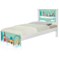 Cama Solteiro Hop Com Cabeceira Mundo Viagens - 6