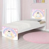 Cama Solteiro Hop Com Cabeceira Barcelona Unicórnio Arco íris - 6