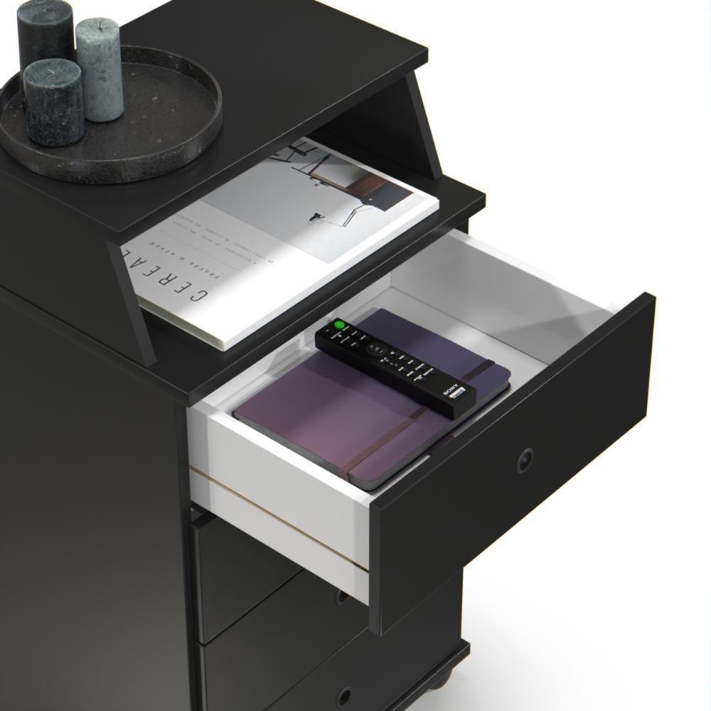 Mesa De Cabeceira Lux Ll Preto - 4