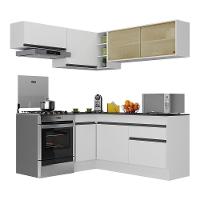 Armário De Cozinha Completa De Canto Mp2094.964 Branco/preto - 6