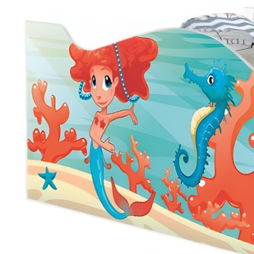 Cama Solteiro Glow Sereia Menina Solteiro Com Colchão - 4