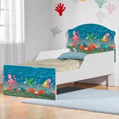 Cama Infantil Tick Peixes No Aquário