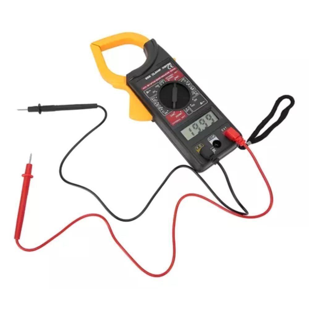 Alicate Amperimetro Digital Completo Com Estojo Protecao 750v 20a 200a Multimetro Hold Profissional - 7